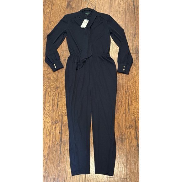 Lauren Ralph Lauren NWT Jumpsuit Navy Classic Stretch - Women's Size M - Picture 12 of 14